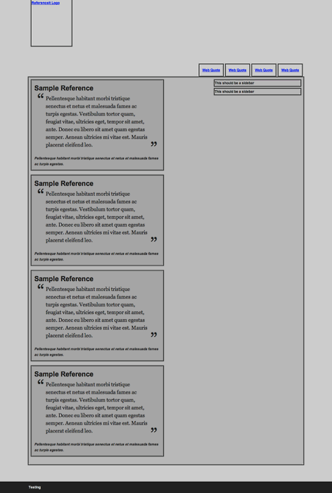 Getting it ON (the screen) - HTML Wireframe