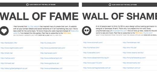 Tim Van Damme's Walls of Fame and Shame